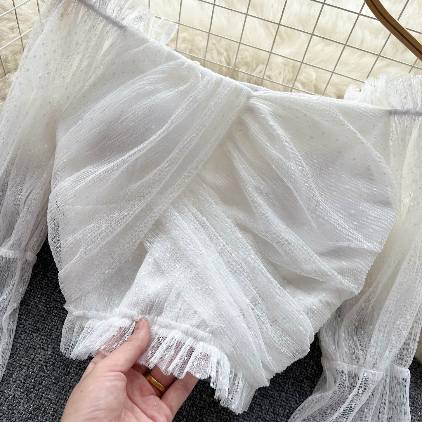 Ariyah Chiffon Mesh Top