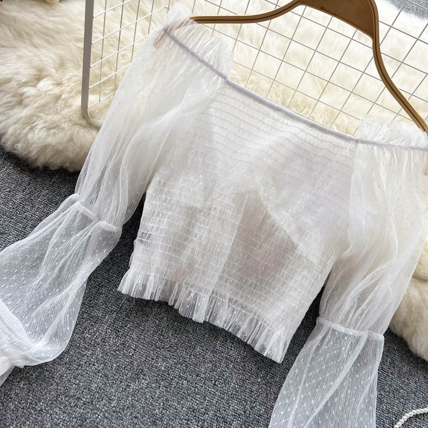 Ariyah Chiffon Mesh Top