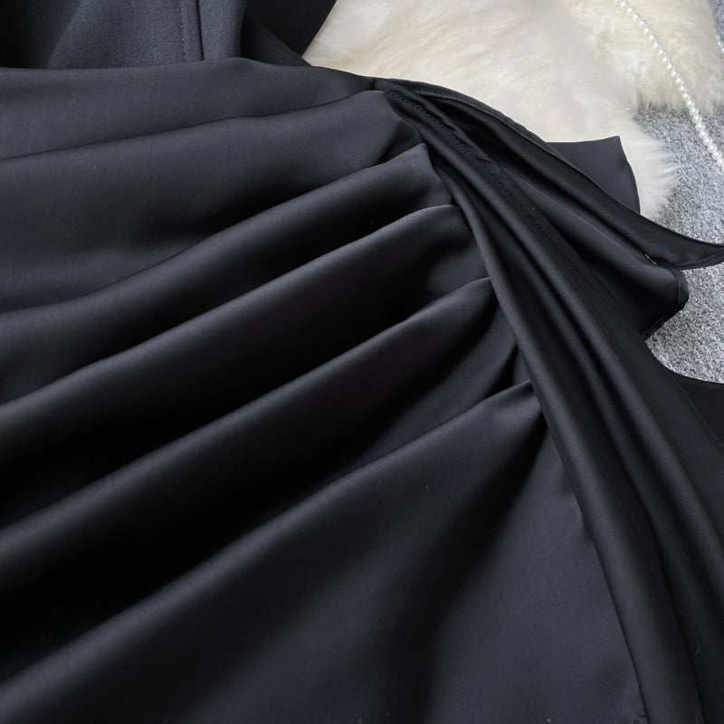 Miah Strapless Pleated Dress