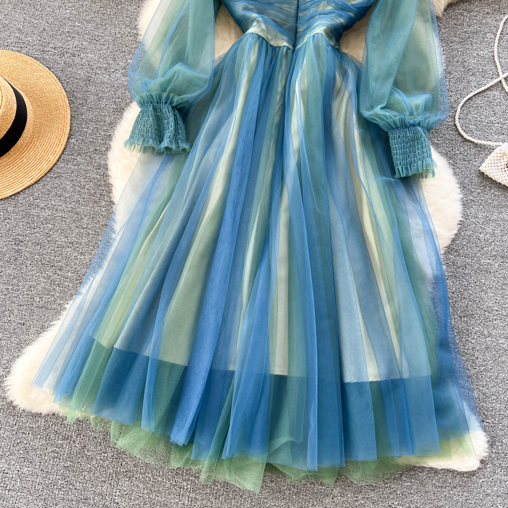 Bexley Puff Sleeve Mesh Dress