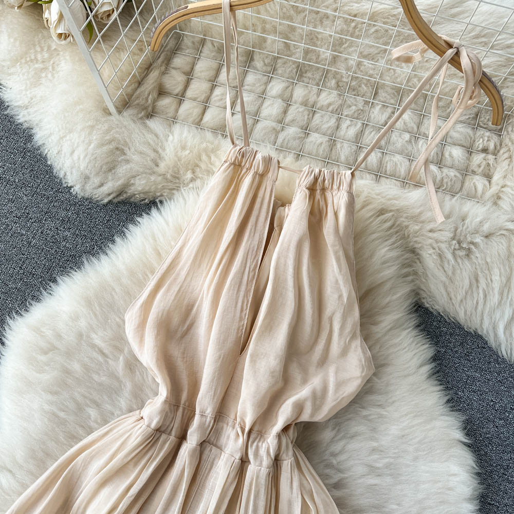 Jaelyn Halter Tie Dress