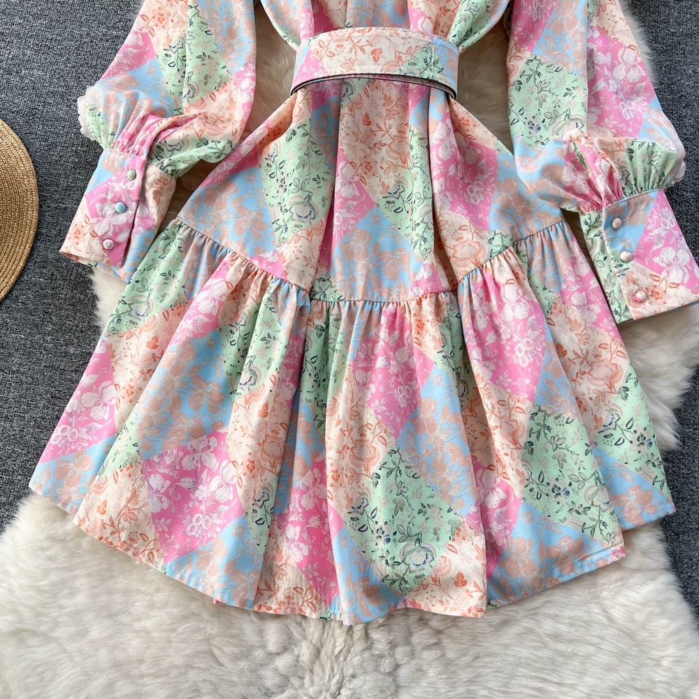 Maya Puff Sleeve Tiered Dress