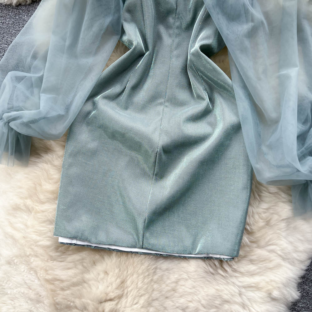 Cadence Mesh Sleeve Dress