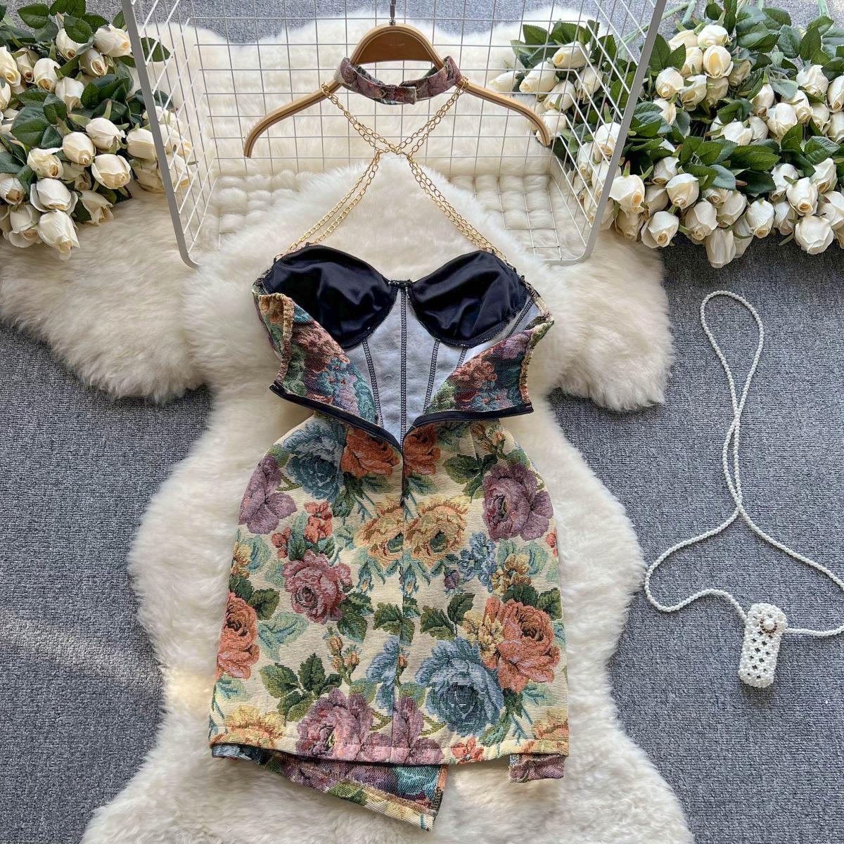 Paola Jacquard Dress