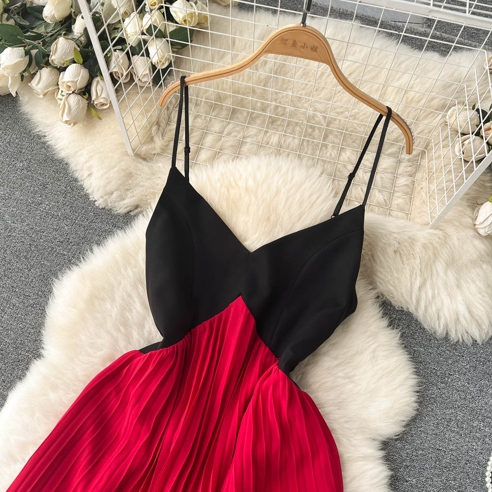 Harper Pleated Open Back Dress