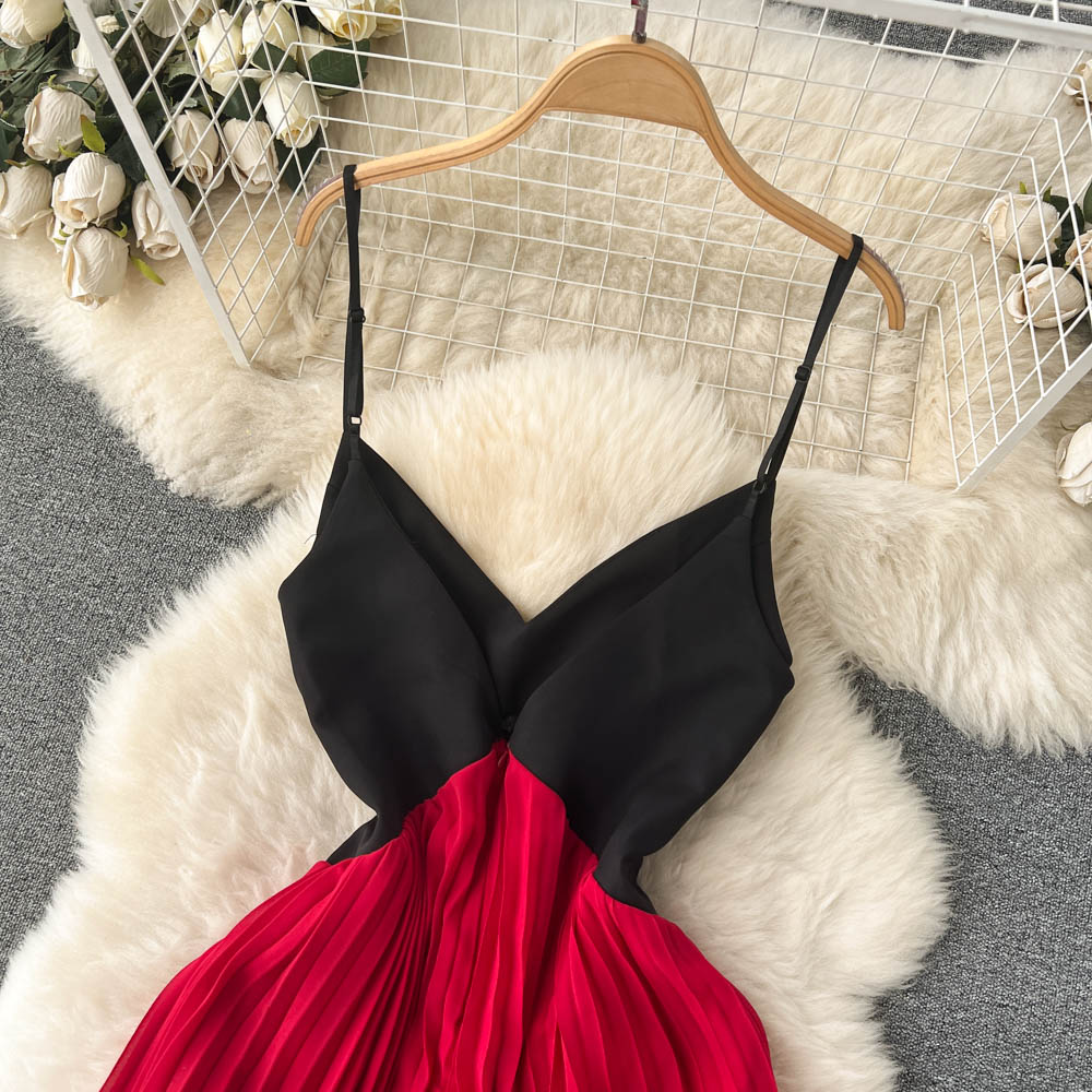 Harper Pleated Open Back Dress