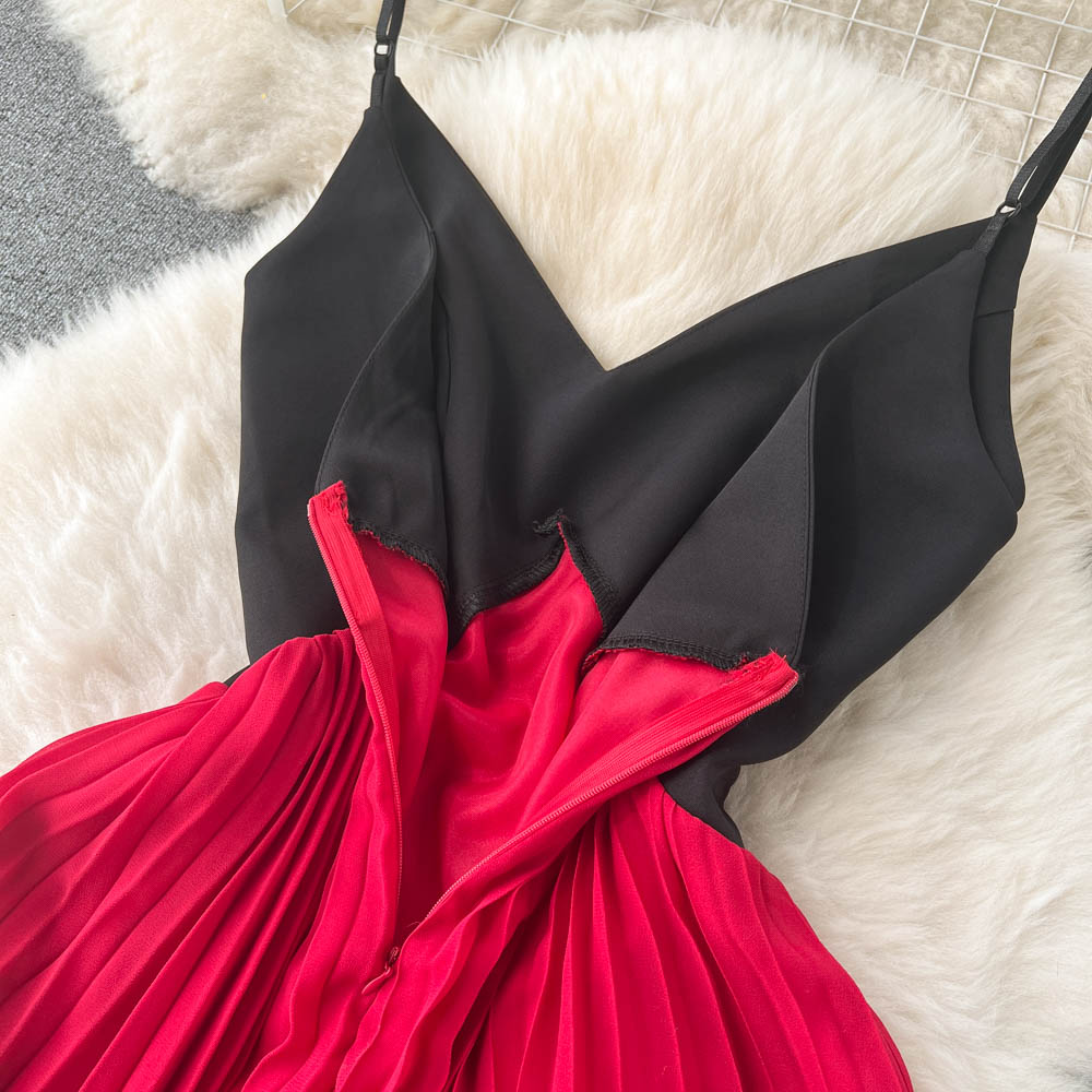 Harper Pleated Open Back Dress