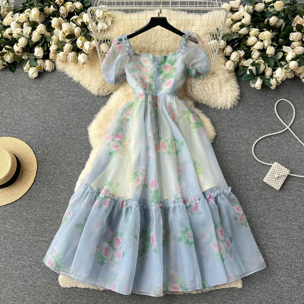 Jasmine Tiered Puff Sleeve Dress