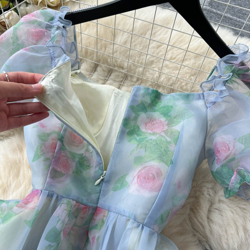Jasmine Tiered Puff Sleeve Dress