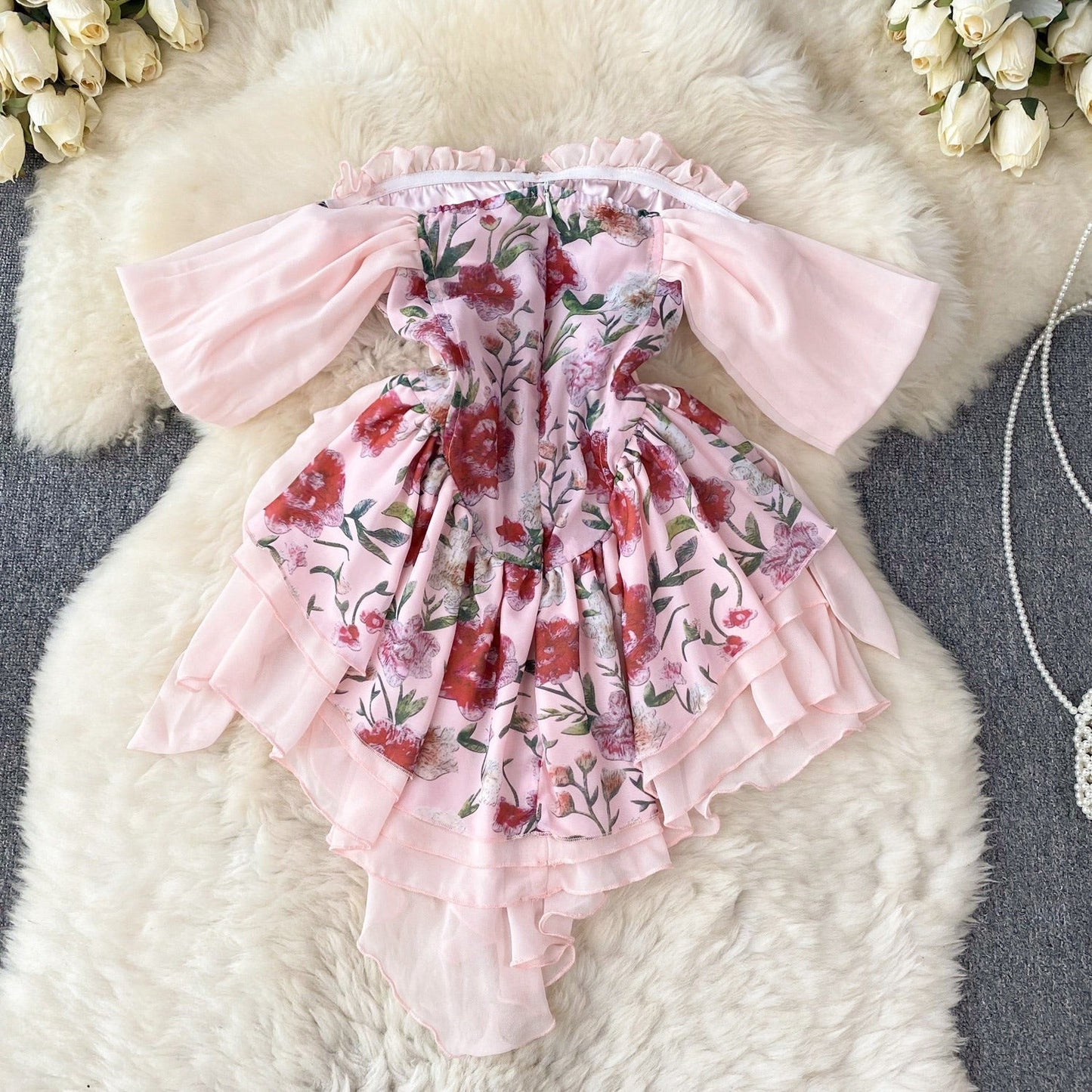 Emma Off-Shoulder Ruffle Dress