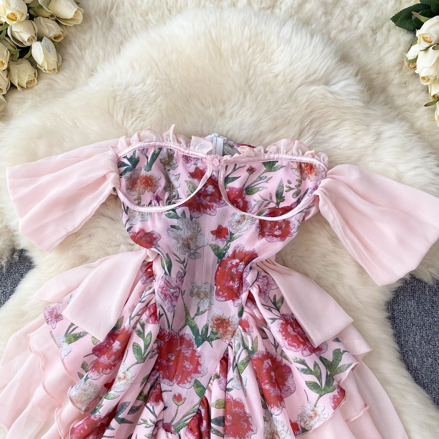 Emma Off-Shoulder Ruffle Dress