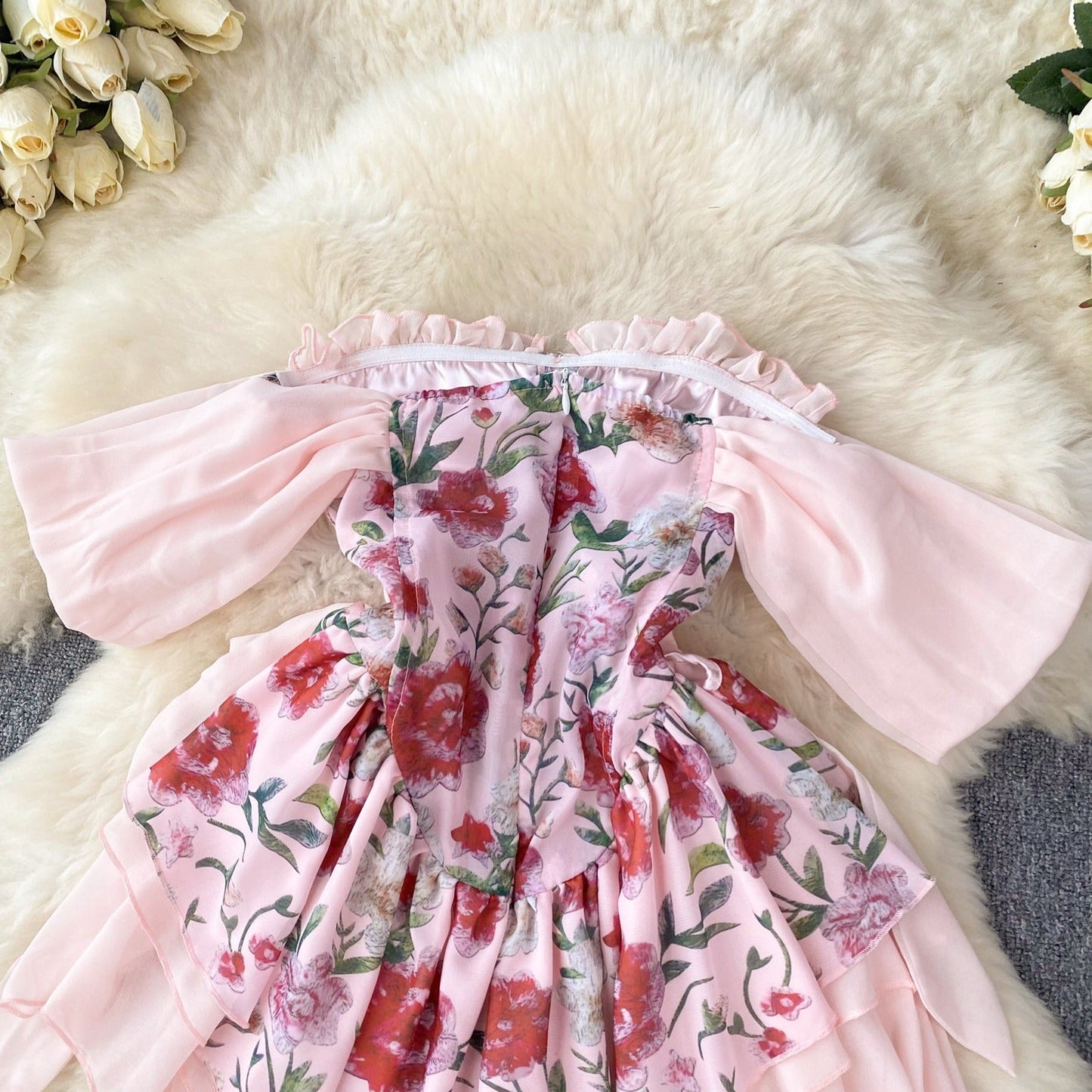 Emma Off-Shoulder Ruffle Dress