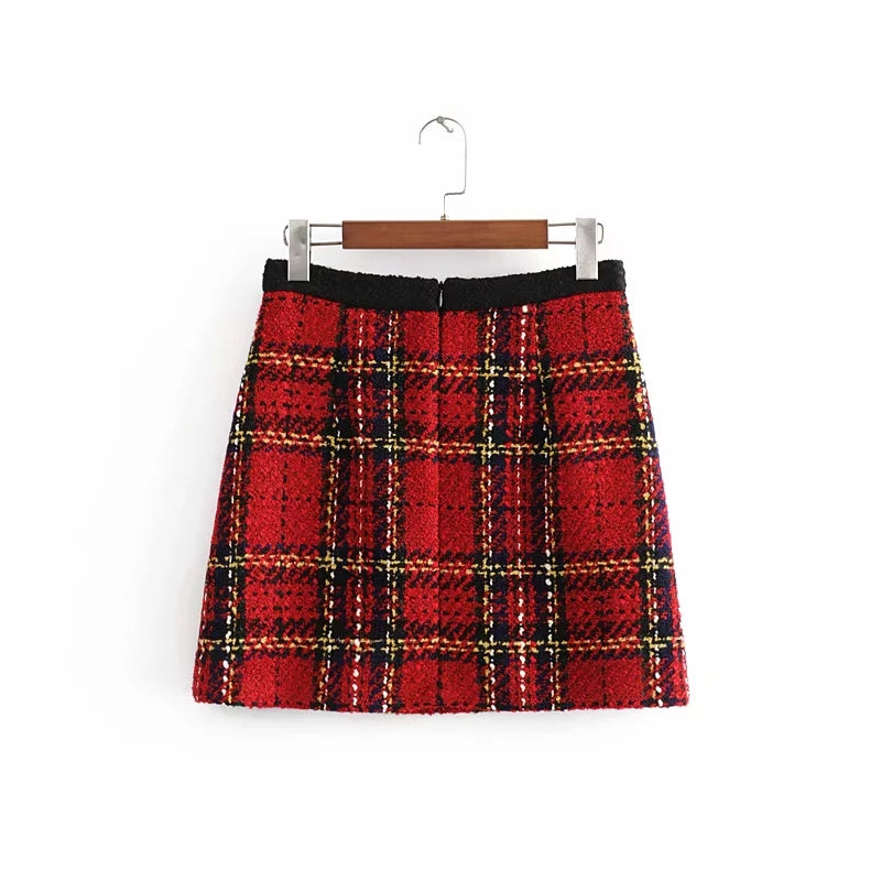 FINAL SALE - Ayla Plaid Skirt