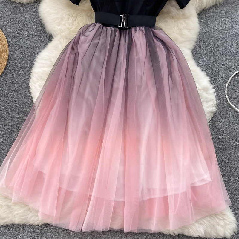 Casey Off-Shoulder Mesh Dress