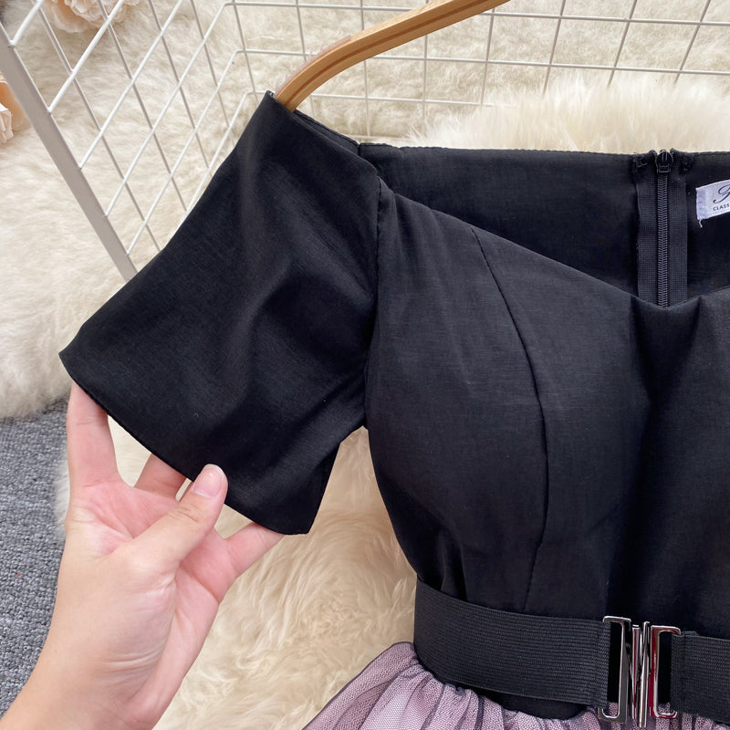 Casey Off-Shoulder Mesh Dress