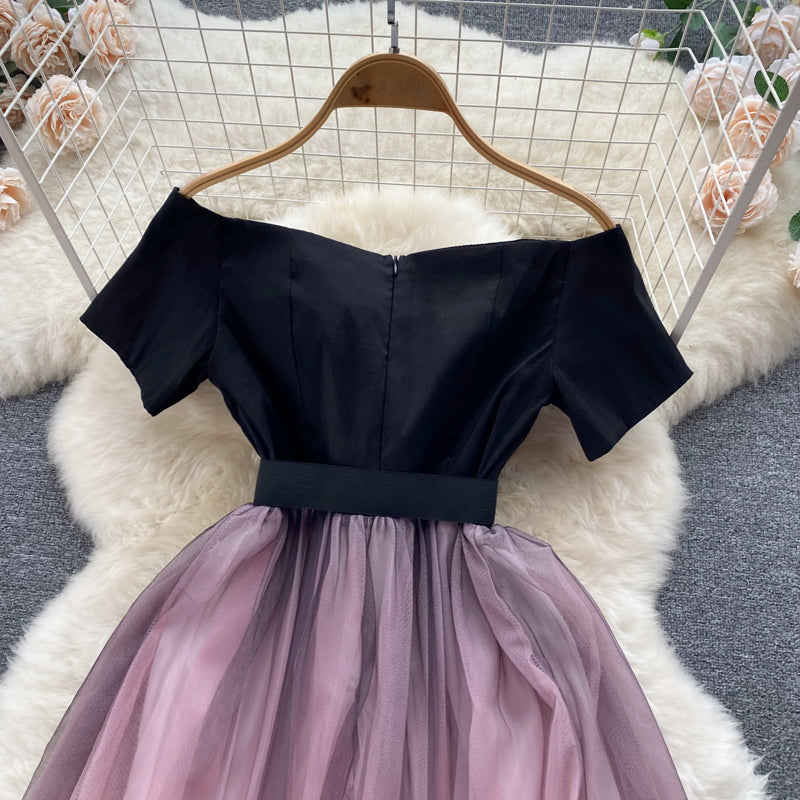 Casey Off-Shoulder Mesh Dress