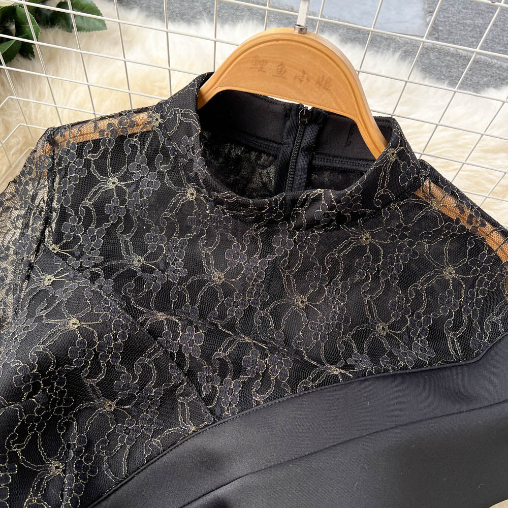 Lucille Embroidered Lace Detail Dress