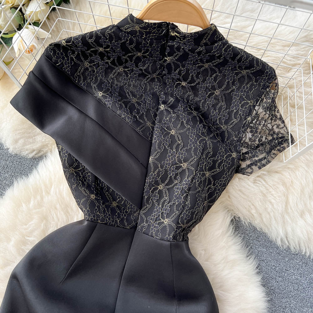 Lucille Embroidered Lace Detail Dress