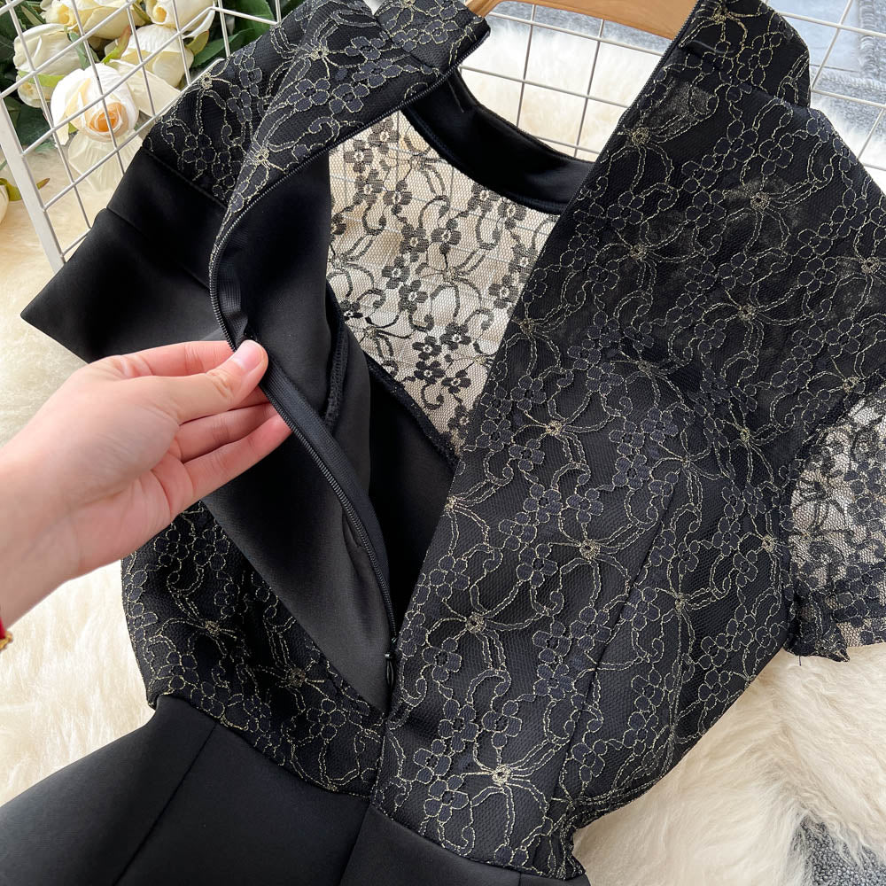 Lucille Embroidered Lace Detail Dress