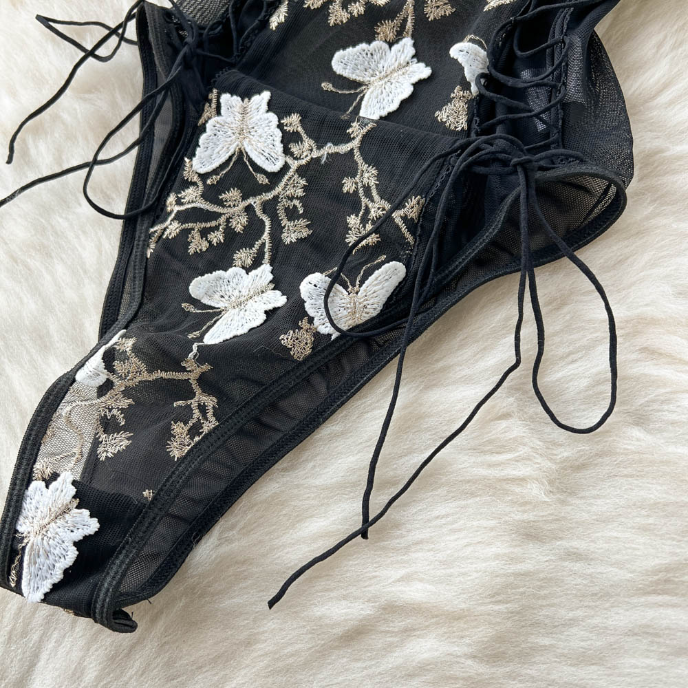 Amalia Embroidered Corset Bodysuit