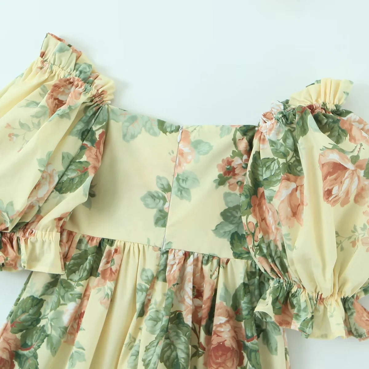 Angela Puff Sleeve Tiered Dress