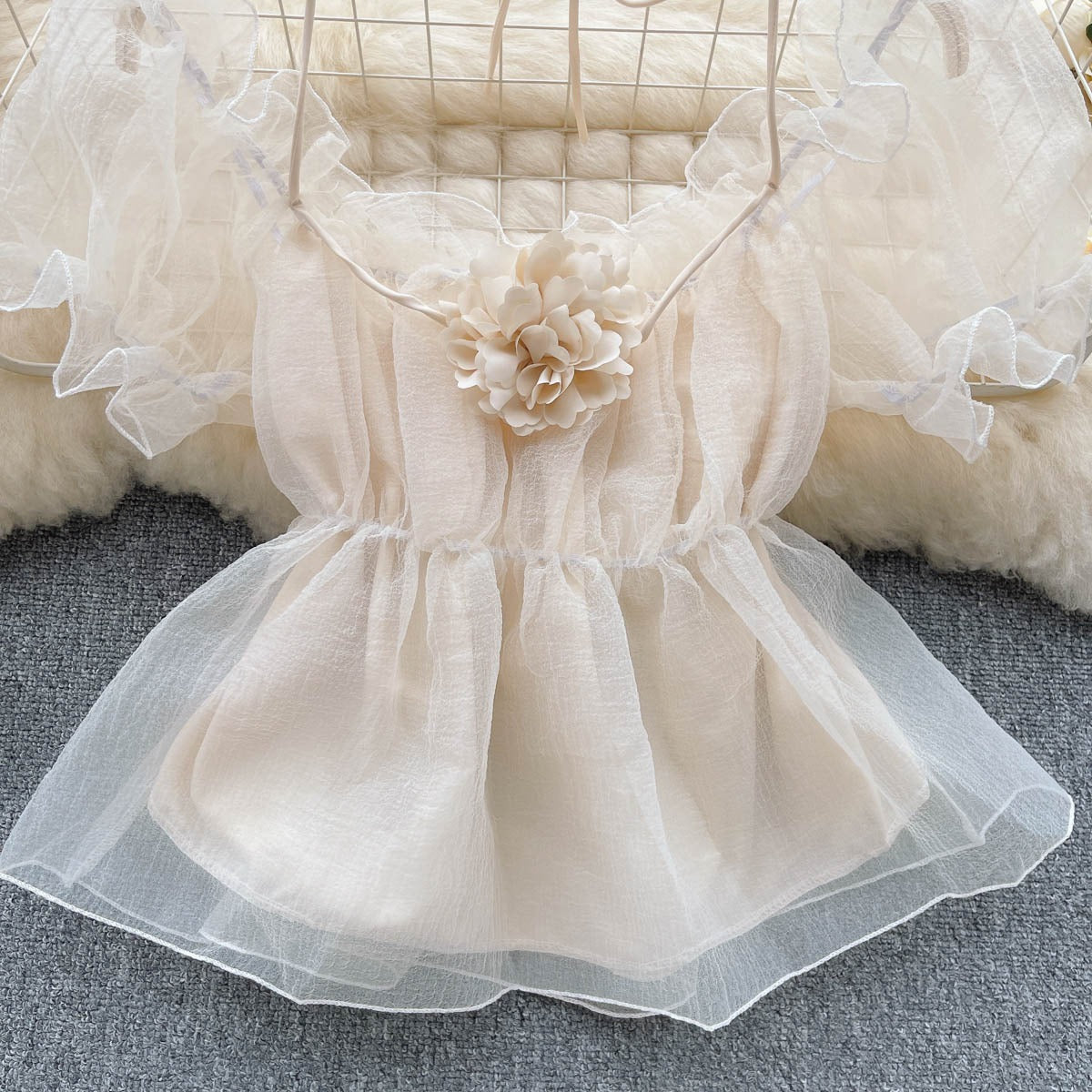 Amari Chiffon Puff Sleeve Top