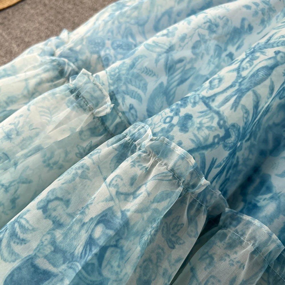 Elliana Puff Sleeve Organza Dress