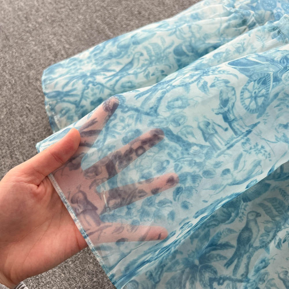 Elliana Puff Sleeve Organza Dress