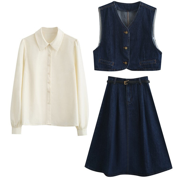 Veronica Denim Three Piece Set