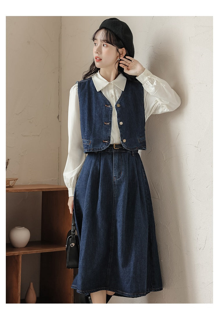 Veronica Denim Three Piece Set