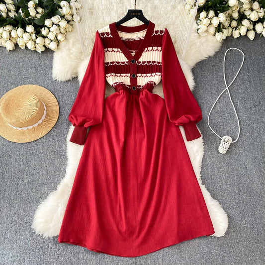 Holly Puff Sleeve Knit Dress