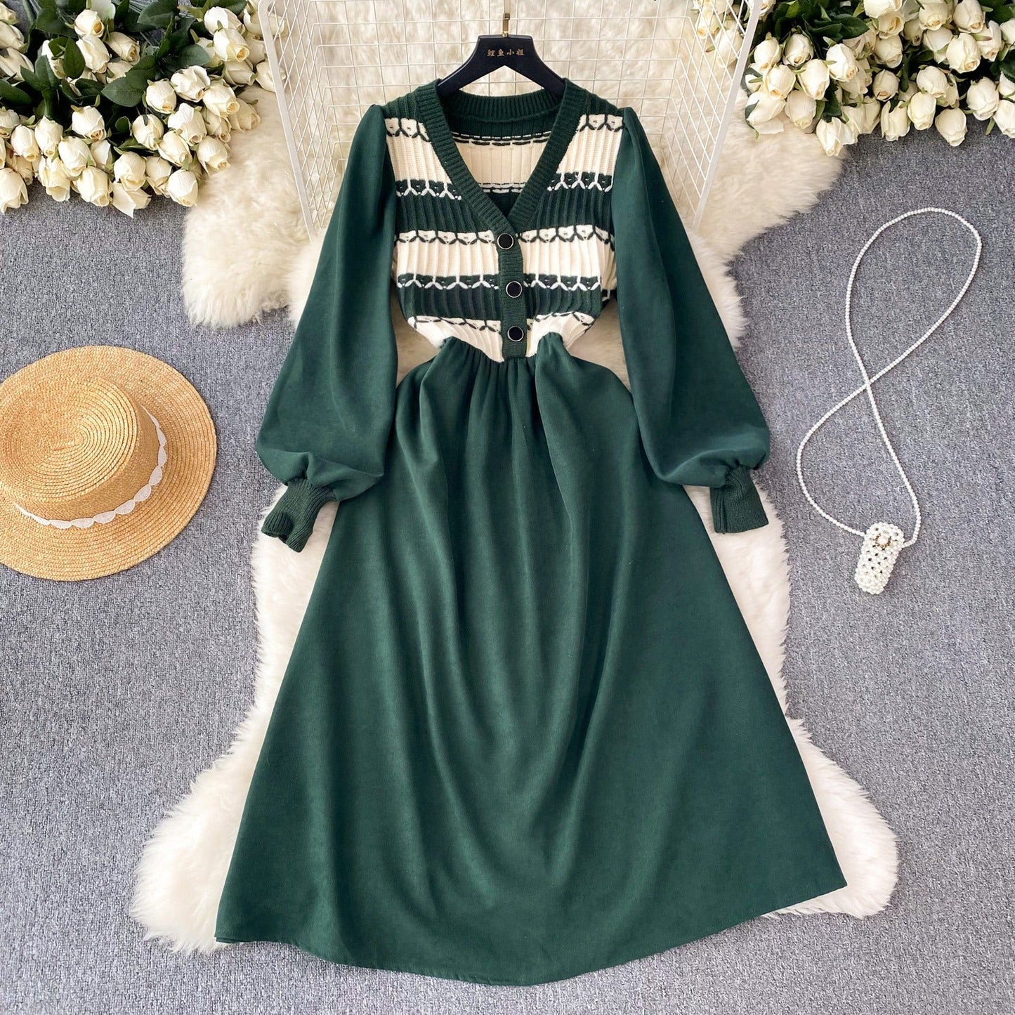Holly Puff Sleeve Knit Dress