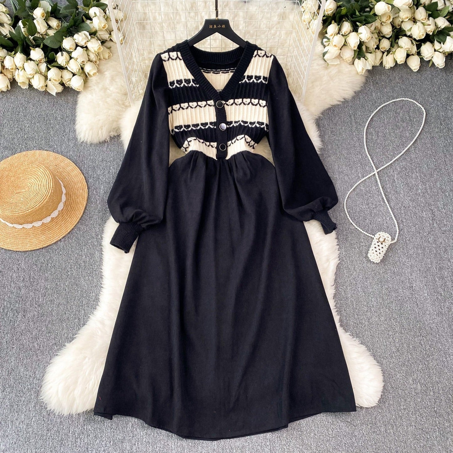 Holly Puff Sleeve Knit Dress