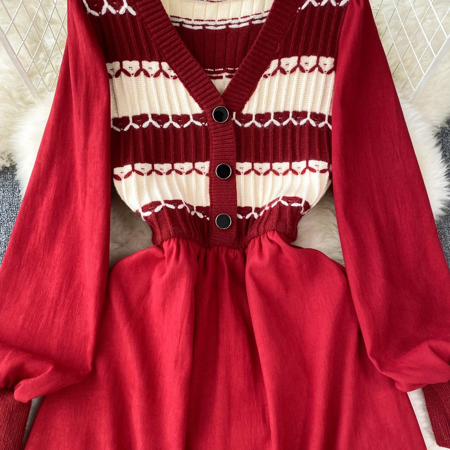Holly Puff Sleeve Knit Dress