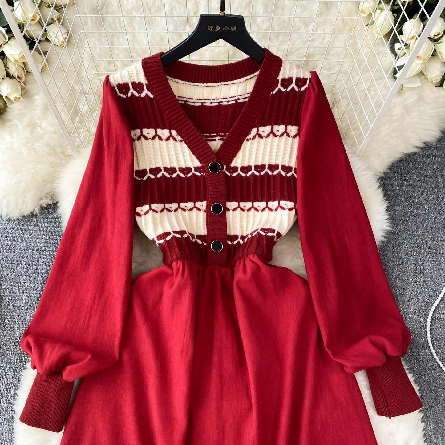 Holly Puff Sleeve Knit Dress