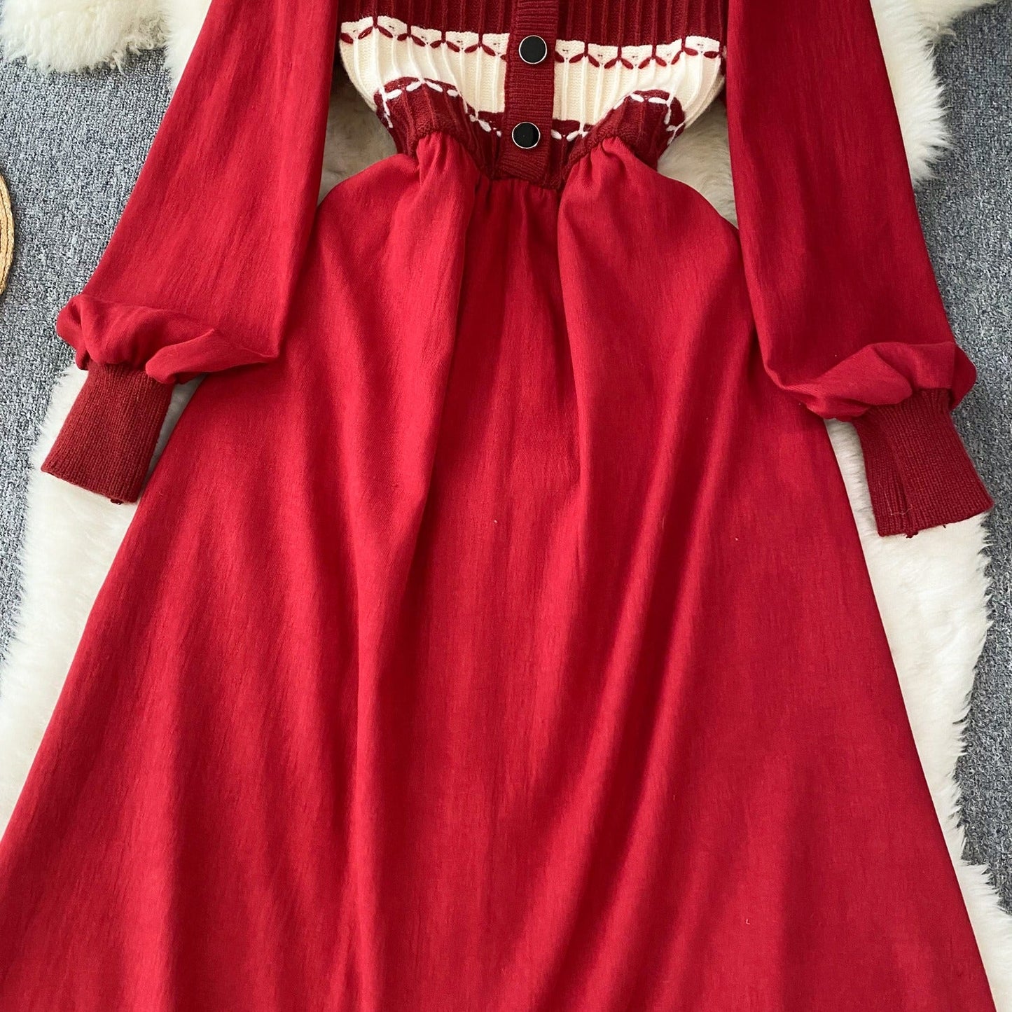 Holly Puff Sleeve Knit Dress