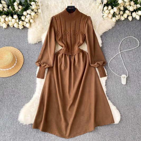 Estella Puff Sleeve Knit Dress