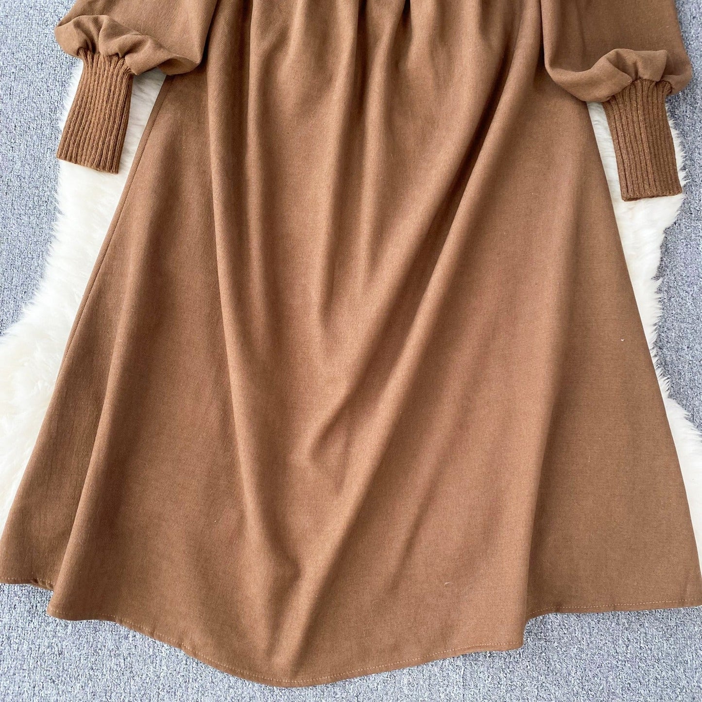 Estella Puff Sleeve Knit Dress