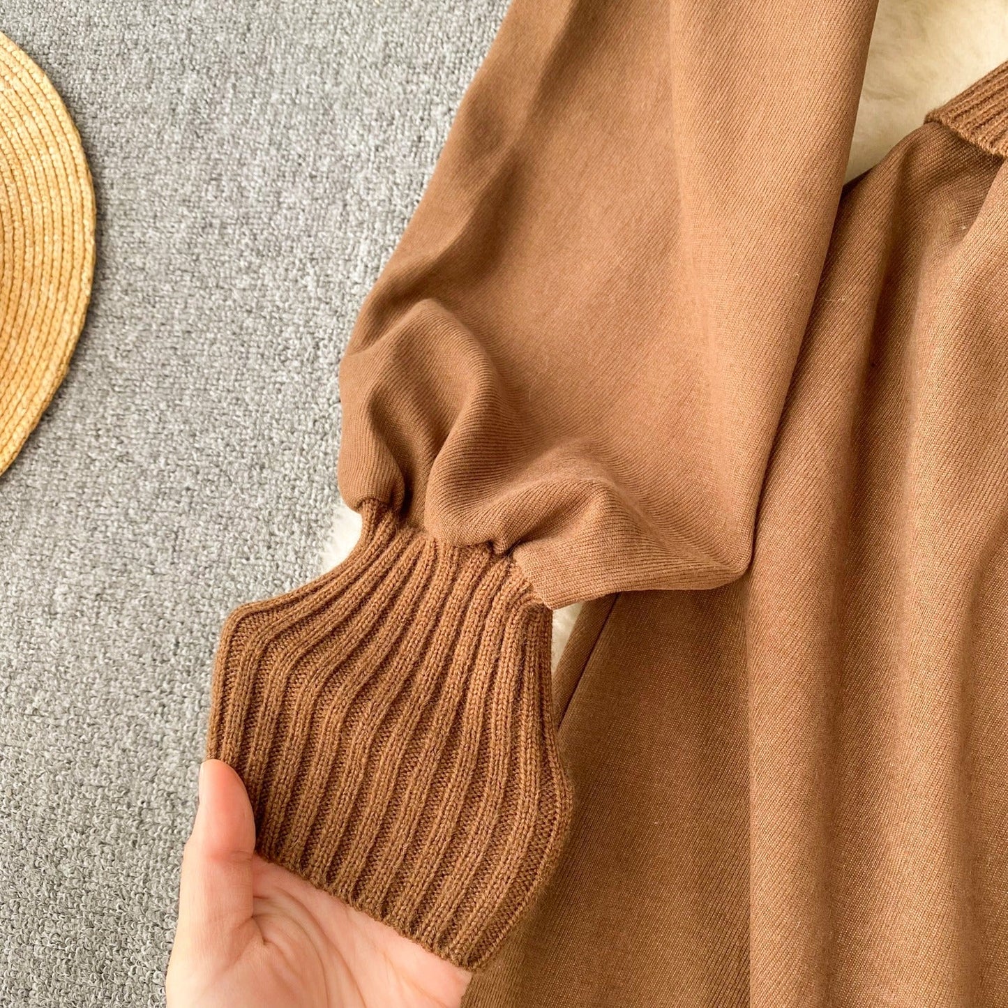 Estella Puff Sleeve Knit Dress