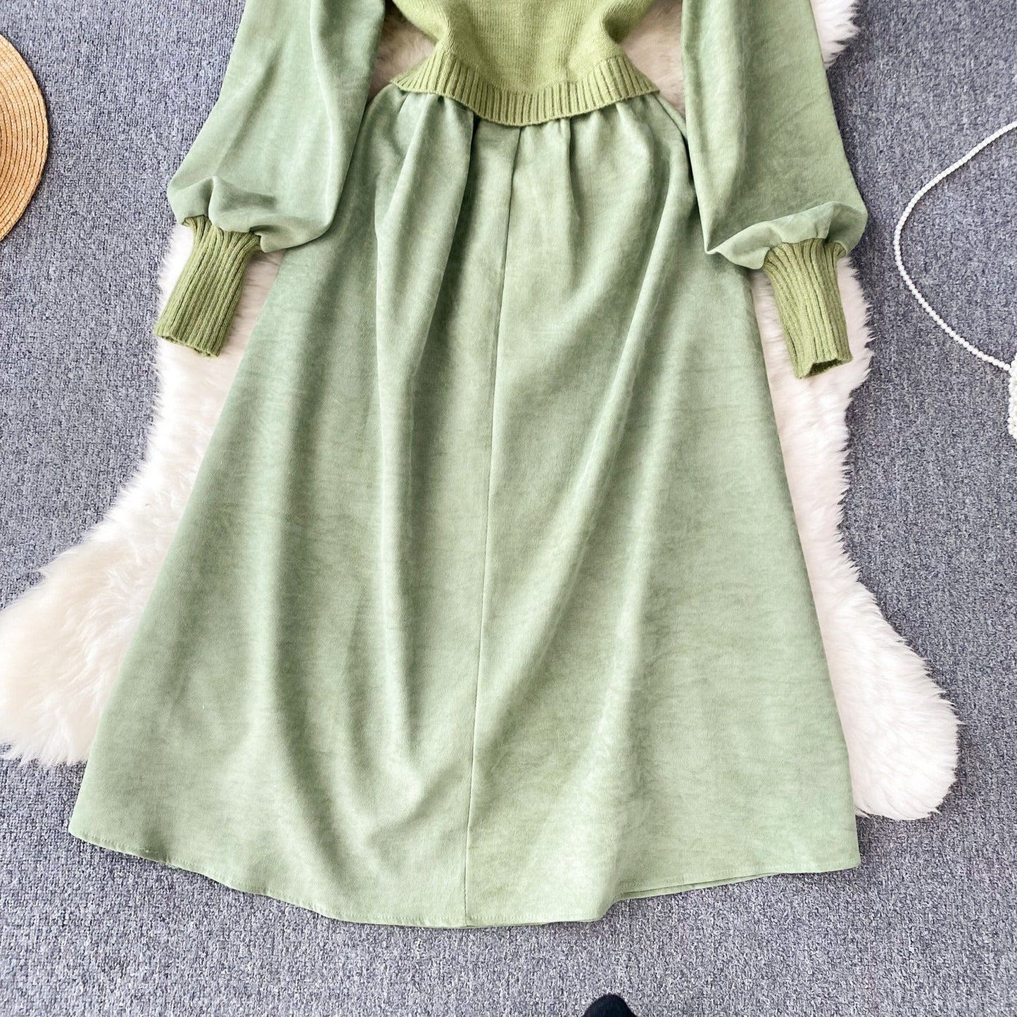 Estella Puff Sleeve Knit Dress