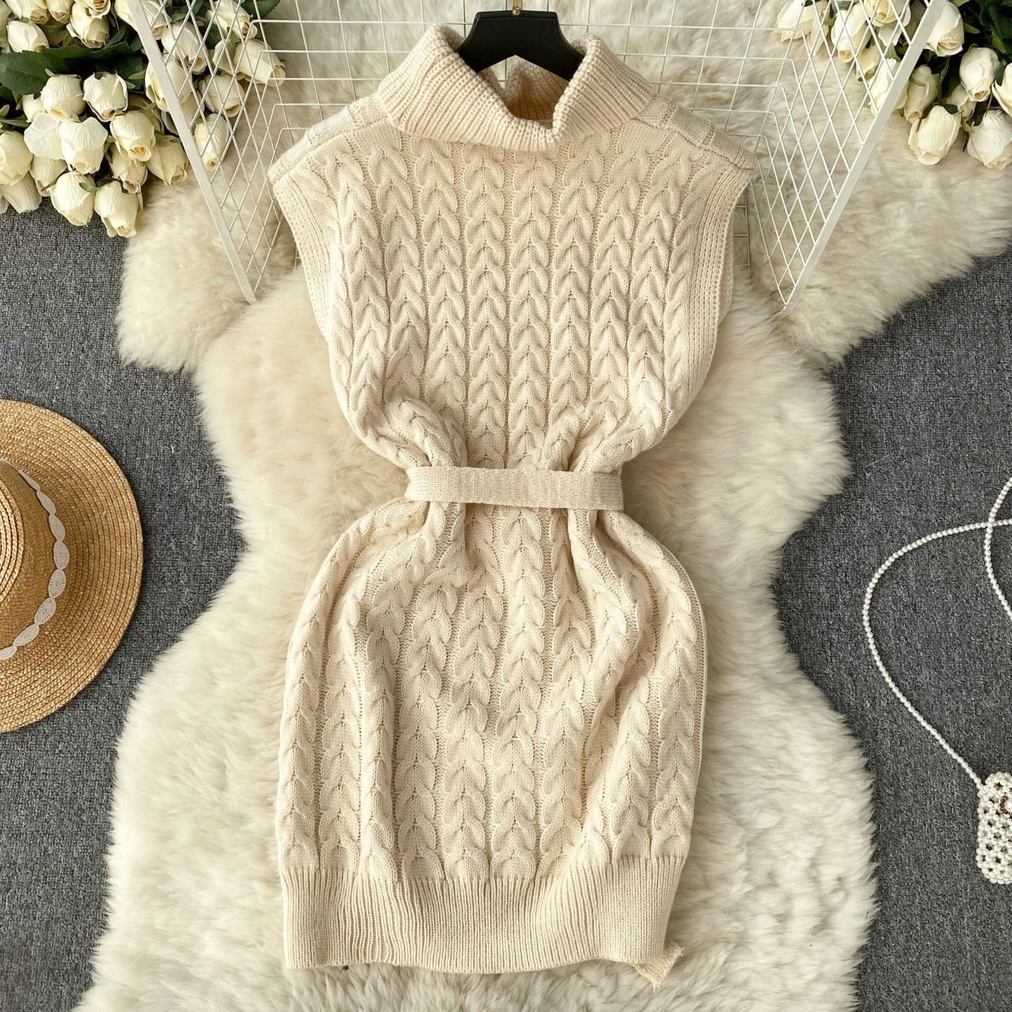 Barbara Turtleneck Knit Dress