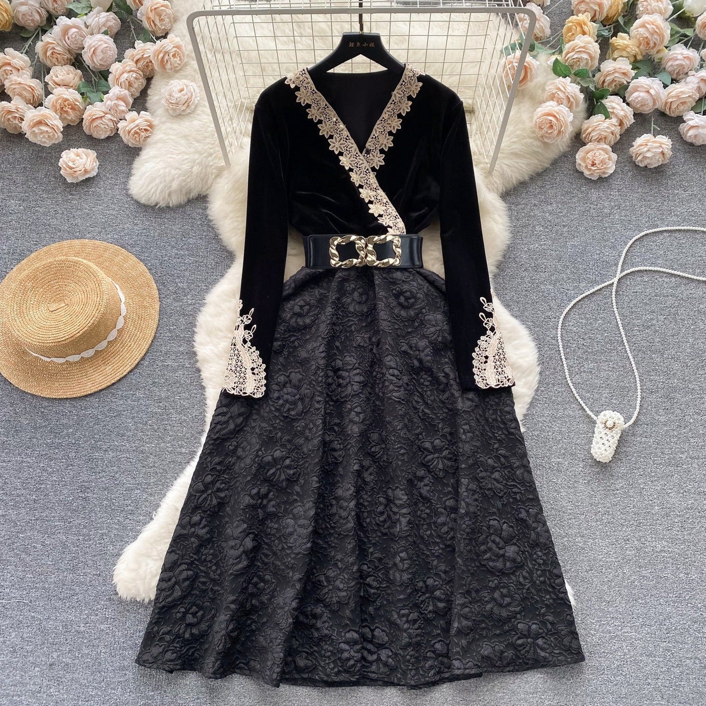 Kamila Lace Jacquard Dress