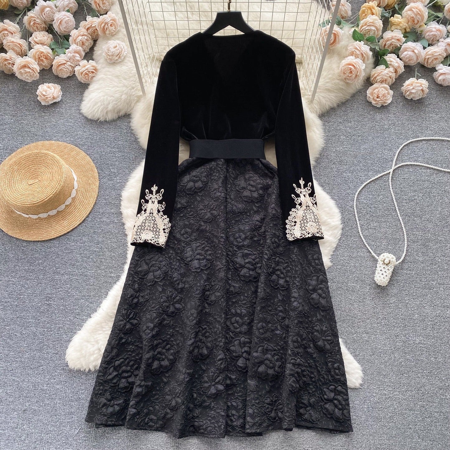 Kamila Lace Jacquard Dress