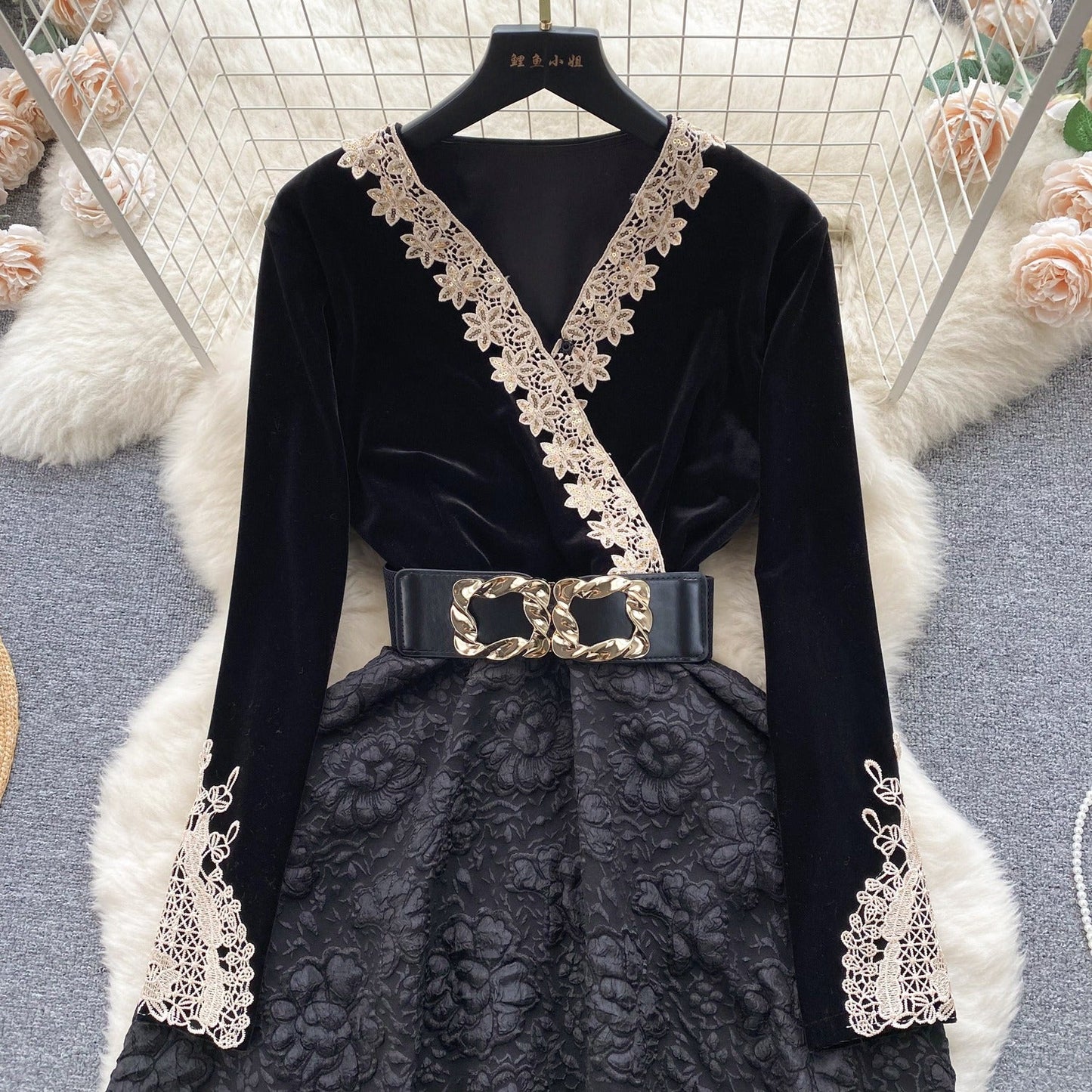 Kamila Lace Jacquard Dress