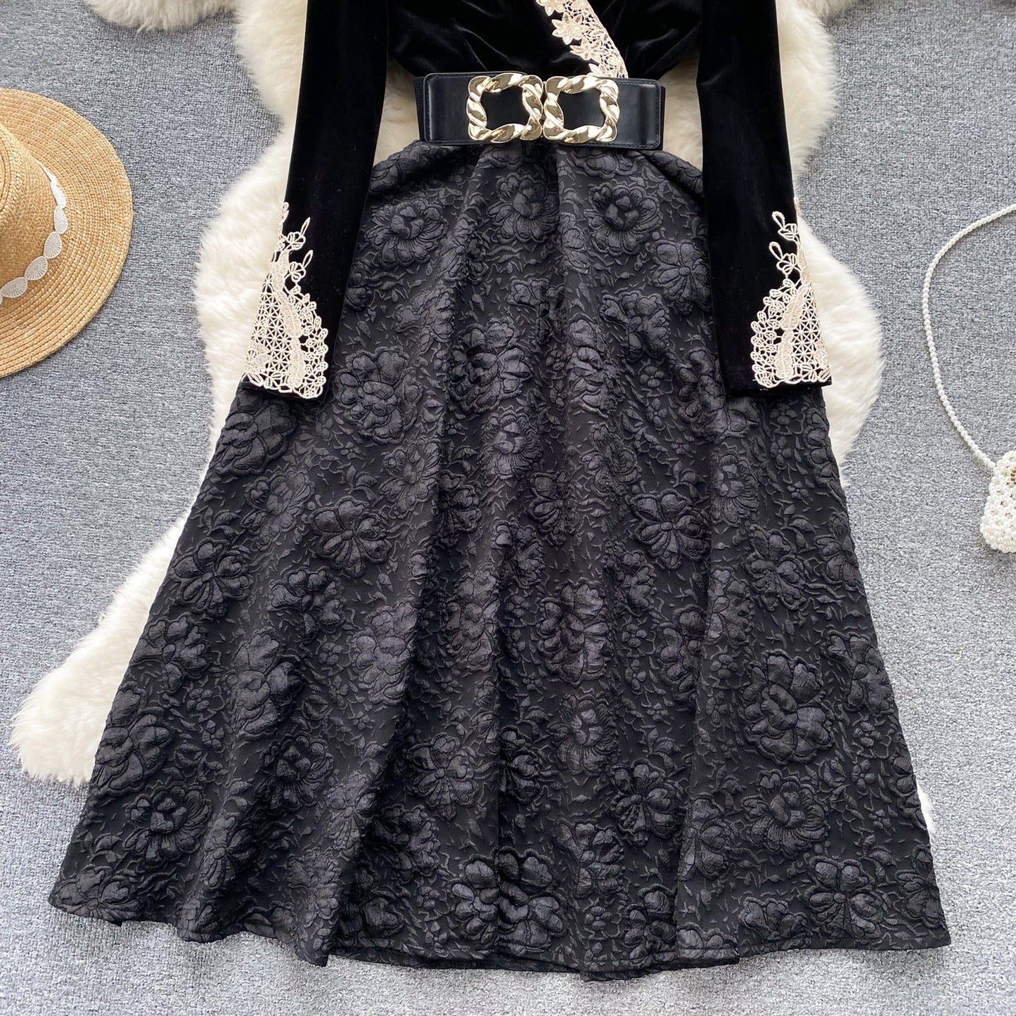 Kamila Lace Jacquard Dress