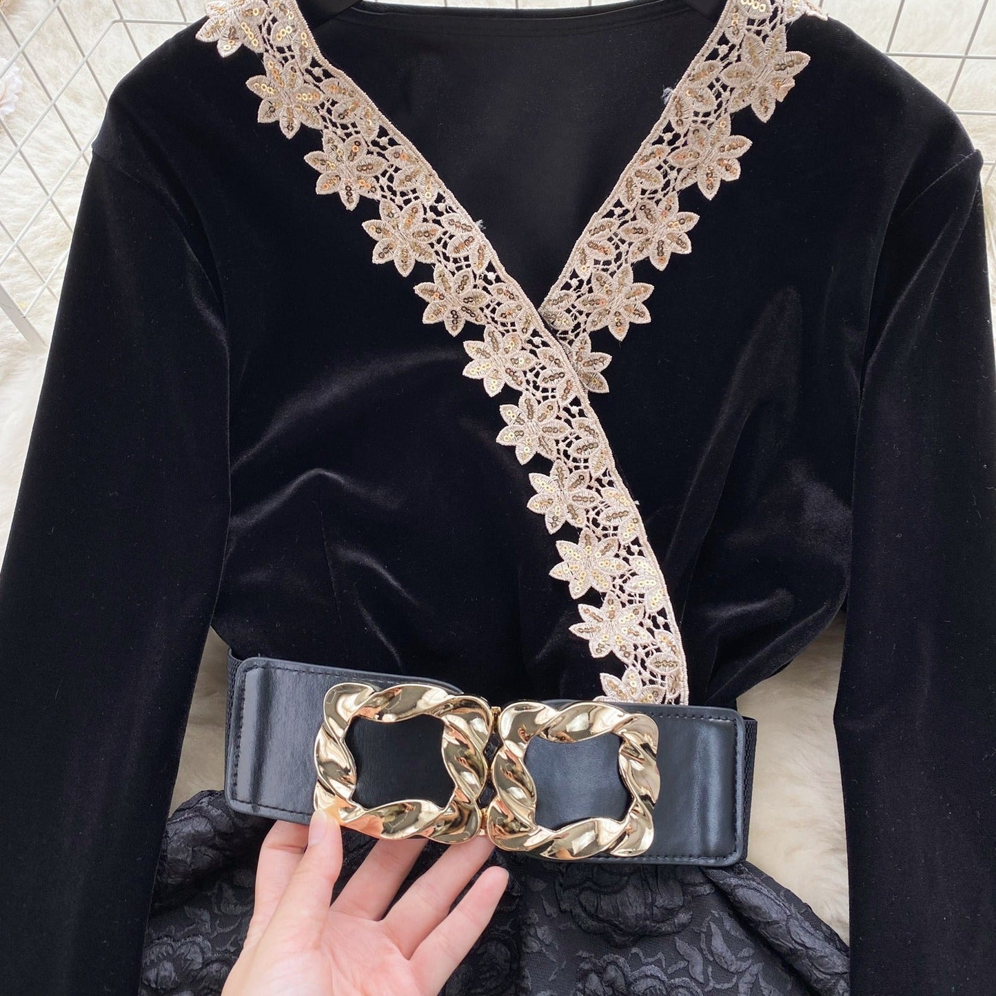 Kamila Lace Jacquard Dress