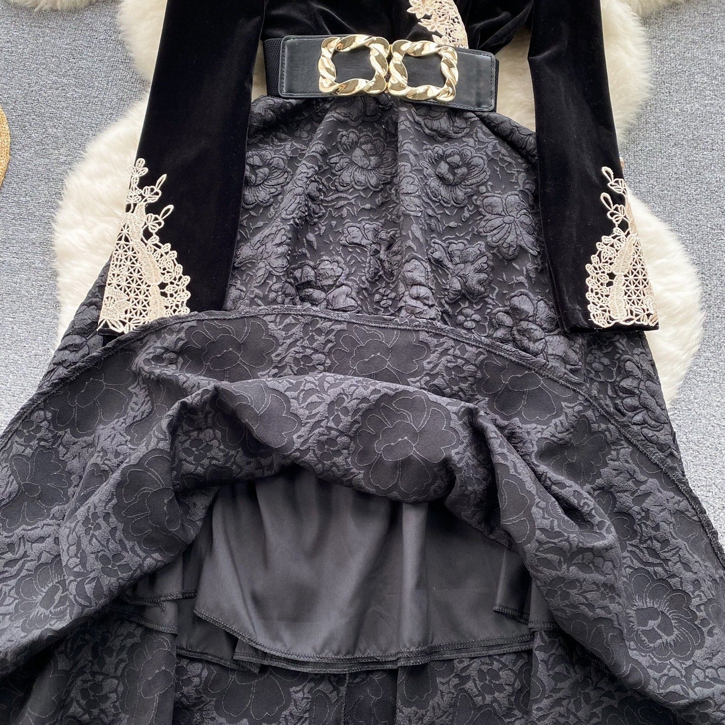 Kamila Lace Jacquard Dress