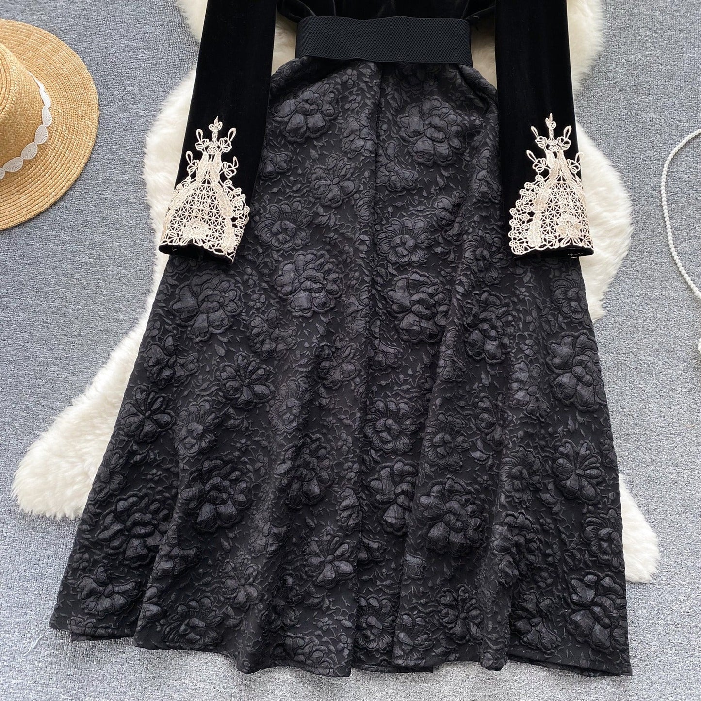Kamila Lace Jacquard Dress