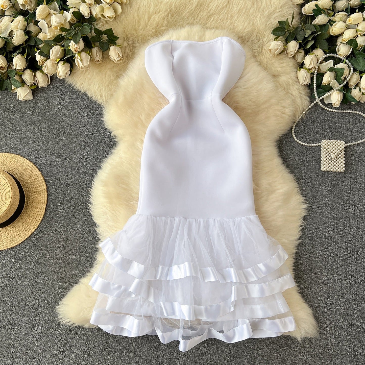 Johanna Strapless Tiered Dress