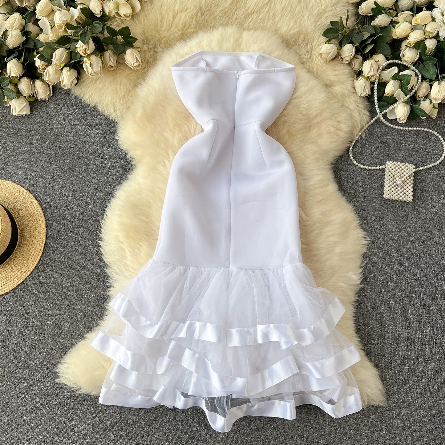Johanna Strapless Tiered Dress